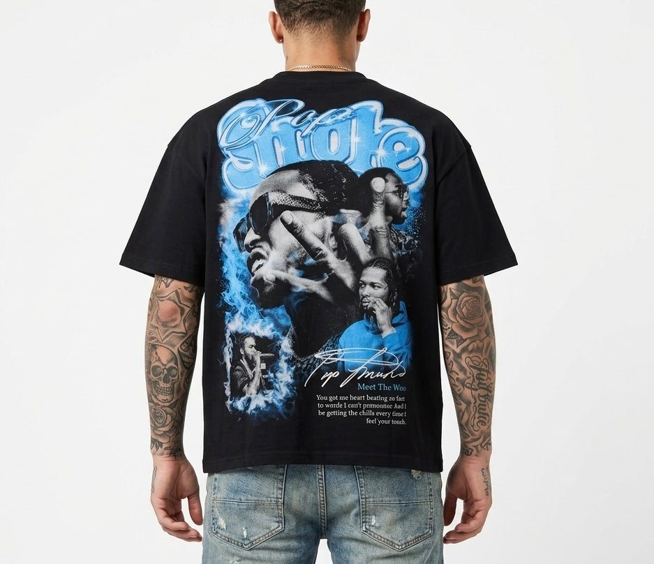 Blue Frequency Boxy Tee