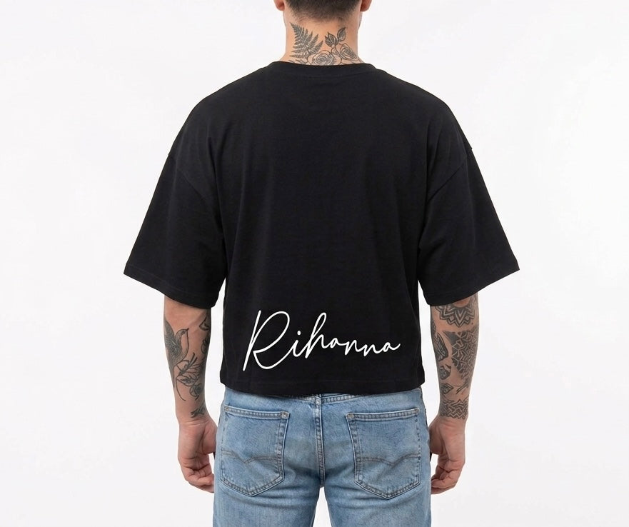 Rihanna Boxy Tee – Black Edition