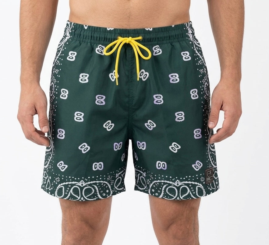 CY Emerald Bandana Shorts